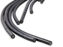 Spark Plug Wire Set Universal 90 Deg White Ceramic Boots 9001C, Spark Plug Wires, Pro Fit Ceramic, Spiral Core, 8Mm, Black, Set ACCEL